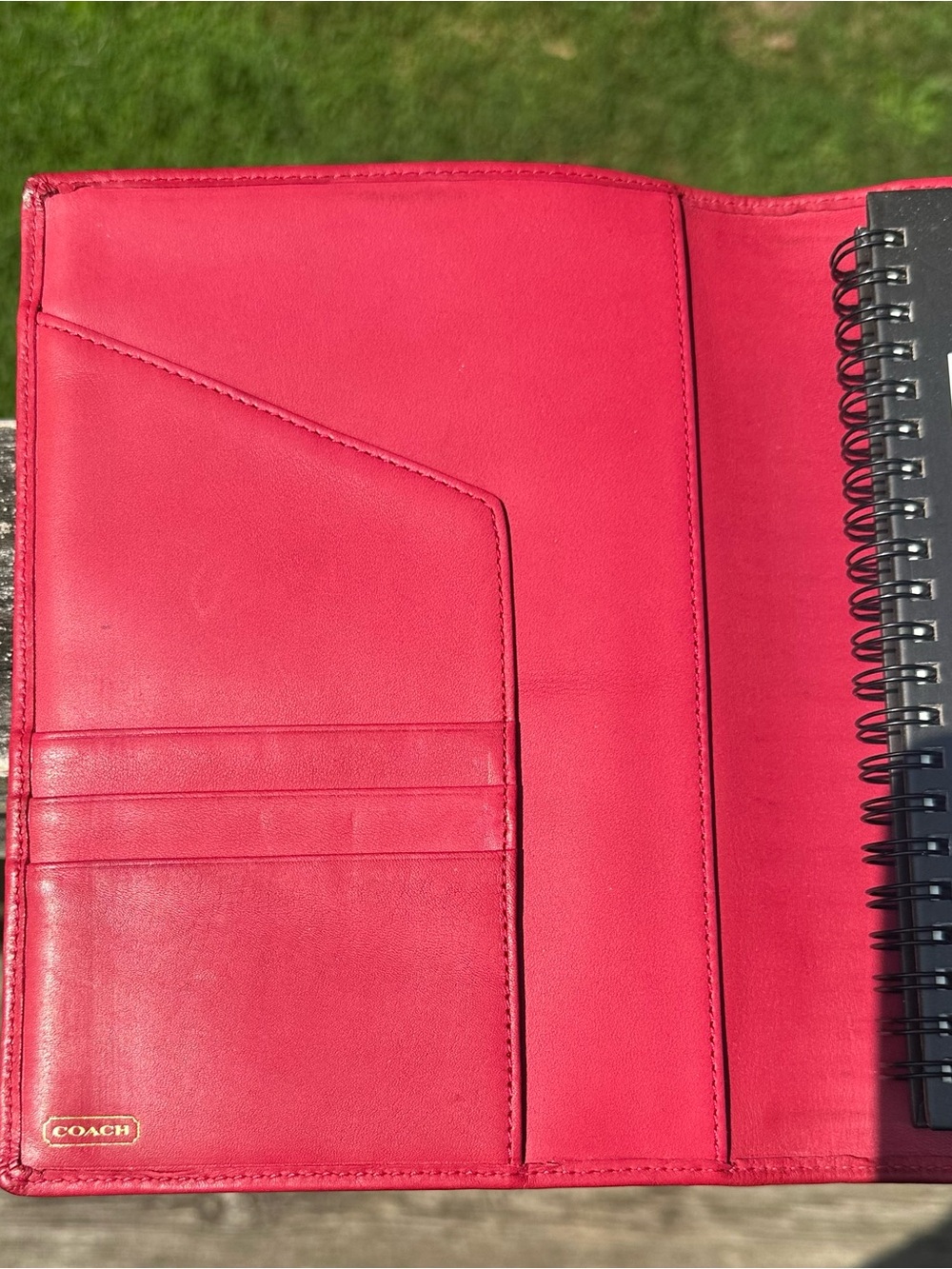 Coach Pink Leather Turnlock Planner - Picture 6 of 13